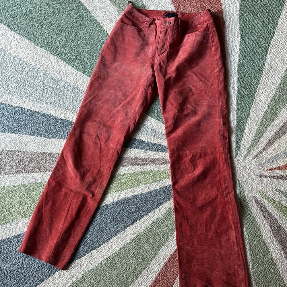 JooJoo Jeans Suede Leather Bootcut Pants